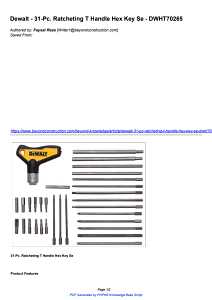 DEWALT DWHT70265 Hex Key Set, 31-Piece, Steel