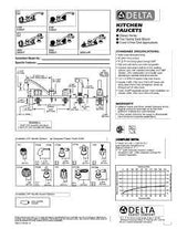 Delta Classic Series 2402LF Kitchen Faucet with Side Sprayer, Chrome Plated, 5-7/16 in H Spout, Brass