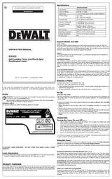 DEWALT DW0822 Laser, 50 ft, +/-3/16 in at 50 ft Accuracy, 2-Beam, Red Laser
