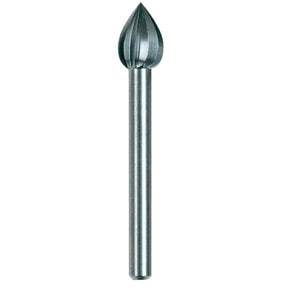 Dremel 121 Series Cutter, Pear Point, 1/4 in Dia, 1-1/2 in L, 1/8 in Dia Shank, HSS