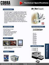 Cobra Anchors 364S Driller Toggle Bolt, 3 in L, Zinc, Chrome Zinc, 100 lb