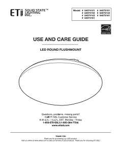 ETI 54437241 Low-Profile Light Fixture, 120/277 V, 22 W, LED Lamp, 1600 Lumens Lumens, 4000 K Color Temp, White Fixture