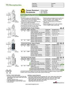 Eaton Wiring Devices TR270LA Duplex Receptacle, PVC, Light Almond, 2-Pole, 3-Wire, 125 V, Push-in, Side Wiring, Pack of 10