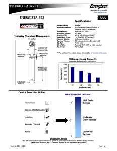 Energizer E92BP-4 Battery, 1.5 V Battery, 1250 mAh, AAA Battery, Alkaline, Manganese Dioxide, Zinc, 4/PK