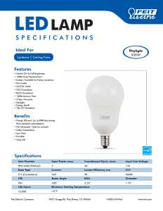 Feit Electric BPA1540C/950CA/2 LED Bulb, General-Purpose, A15 Lamp, 40 W Equivalent, E12 Candelabra Lamp Base, Dimmable