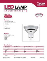 Feit Electric BPBAB/930CA LED Lamp, Track/Recessed, 200 Lumens, 2.6 W, MR16 Lamp, 20 W Equivalent, GU5.3 Lamp Base