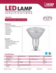 Feit Electric PAR30LDM/930CA LED Bulb, Flood/Spotlight, 750 Lumens, 120 V, PAR30 Lamp, 75 W Equivalent, E26 Lamp Base