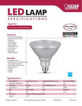 Feit Electric PAR38DM/1400/930C LED Lamp, Flood/Spotlight, PAR38 Lamp, 120 W Equivalent, E26 Lamp Base, Dimmable