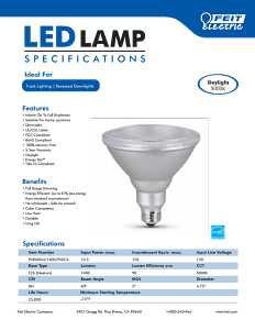 Feit Electric PAR38DM/1400/950C LED Bulb, PAR38 Lamp, 120 W Equivalent, E26 Medium Lamp Base, Dimmable, Silver, Daylight