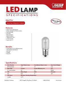 Feit Electric BPT7N/SU/LED LED Lamp, Linear, T7 Lamp, 15 W Equivalent, E17 Lamp Base, Clear, Warm White Light