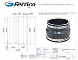 Fernco 1003-44 Flexible Coupling, 4 in, PVC, 4.3 psi Pressure