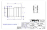 Fernco P1059-150 Flexible Coupling, 1-1/2 in, 3.9 in L, Socket, PVC, Black, 4.3 psi Pressure