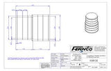 Fernco P1059-22 Coupling, 2 in, Socket, PVC, Black, 4.3 psi Pressure