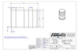 Fernco P1060-150 Flexible Coupling, 1-1/2 in, 3.93 in L, Socket, PVC, Black, 4.3 psi Pressure