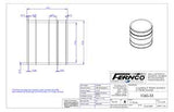 Fernco P1060-33 Flexible Coupling, 3 in, 3.97 in L, Socket, PVC, Black, 4.3 psi Pressure