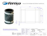 Fernco 1056 Series 1056-150 Flexible Pipe Coupling, 1-1/2 in, PVC, 4.3 psi Pressure