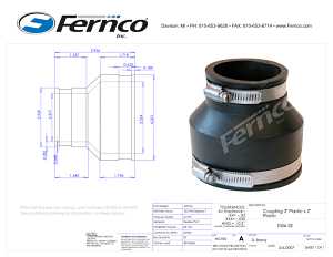 Fernco P1056-32 Flexible Coupling, 3 x 2 in, PVC, Black, 4.3 psi Pressure