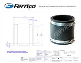 Fernco 1056 Series 1056-33 Flexible Pipe Coupling, 3 in, PVC, 4.3 psi Pressure