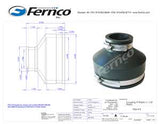 Fernco P1056-415 Flexible Coupling, 4 x 1-1/2 in, PVC, Black, 4.3 psi Pressure
