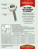 Fluidmaster Click Seal Series B4T12UCSR Connector, 12 in L