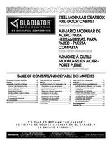 Gladiator GAGB28FDYG Modular Gear Box, 300 lb, 2-Shelf, Steel, Silver Tread