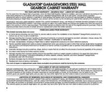 Gladiator GAWG28FDYG Gear Box, 150 lb, 2-Shelf, Steel, Silver Tread