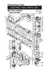 Metabo HPT DH40MCM Rotary Hammer, 10 A, Keyed Chuck, 1-9/16 in Chuck, 2800 bpm, 6.3 ft-lb Impact Energy