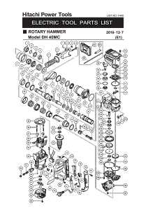 Metabo HPT DH40MCM Rotary Hammer, 10 A, Keyed Chuck, 1-9/16 in Chuck, 2800 bpm, 6.3 ft-lb Impact Energy