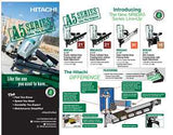 Metabo HPT NR83A5M Pneumatic Framing Nailer, 64 Magazine, 21 deg Collation, Plastic Strip Collation