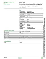 Square D Homeline HOM130C Circuit Breaker, Mini, 30 A, 1 -Pole, 120 V, Plug Mounting, Black