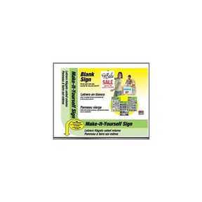 Hy-Ko MYO-1 Corrugated Sign, Blank (Make Your Own Message), White Background, Plastic, 18 in H x 14 in W Dimensions, Pack of 3