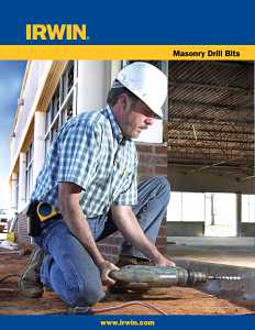 Irwin 5026012 Rotary Hammer Drill Bit, 7/16 in Dia, 6 in OAL, Percussion, Spiral Flute, 1-Flute, 3/8 in Dia Shank