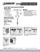 Jandorf 60206 Loop Crossbar Kit, Screw Collar, Brass