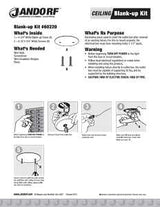 Jandorf 60220 Blank-Up Kit, Ceiling, White, For: Outlet Box After Removal of an Existing Fixture