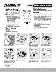 Jandorf 60222 Glass Shade Holder, 4 in H Dimensions, 250 V, 60W, Brass Housing Material