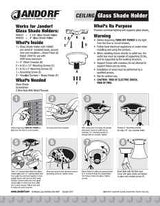 Jandorf 60221 Glass Shade Holder, 3-1/4 in Dimensions