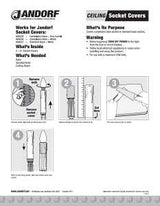 Jandorf 60227 Socket Cover, Standard Base, White, For: Maximum 25 W Bulb, Pack of 3