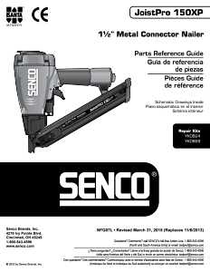 Senco JN91H1 Metal Connector Nailer, 30 Magazine, 34 deg Collation, Paper Tape Collation, 4.4 scfm Air