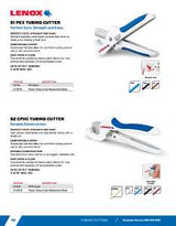 Lenox 12122S2 Tubing Cutter, 1 in Max Pipe/Tube Dia, HCS Blade, CPVC Pipe/Tube