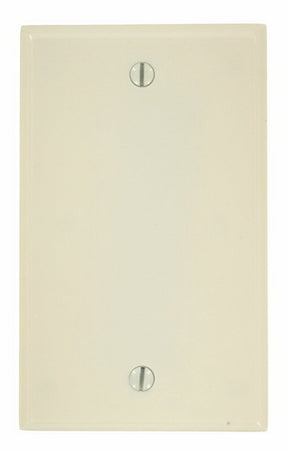 Leviton 000-78014-000 Blank Wallplate, 4-1/2 in L, 2-3/4 in W, 0.22 in Thick, 1-Gang, Thermoset, Light Almond, Smooth