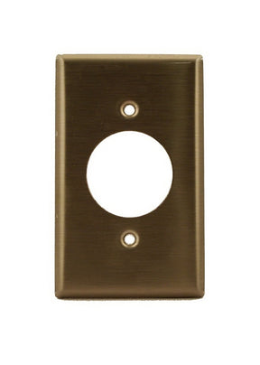Leviton 84020-40 Wallplate, 4-1/2 in L, 2-3/4 in W, Standard, 1-Gang, 302 Stainless Steel, Stainless Steel, Smooth