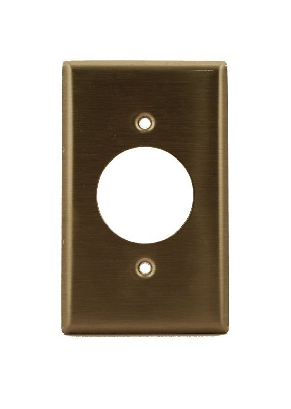 Leviton 84020-40 Wallplate, 4-1/2 in L, 2-3/4 in W, Standard, 1-Gang, 302 Stainless Steel, Stainless Steel, Smooth