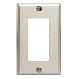 Decora 84401-105 Wallplate, 4-1/2 in L, 2-3/4 in W, 1-Gang, Stainless Steel, Stainless Steel, Brushed