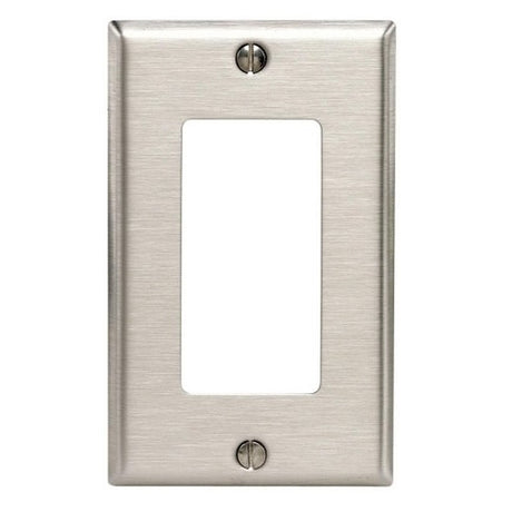 Decora 84401-105 Wallplate, 4-1/2 in L, 2-3/4 in W, 1-Gang, Stainless Steel, Stainless Steel, Brushed