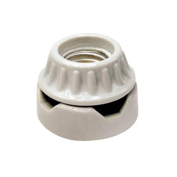 Leviton 9880 Lamp Holder, 1-Circuit, Keyless, 2.31 in Dia x 1.53 in L Dimensions, 250 V, 660 W, White