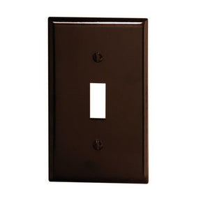 Leviton 001-85001-000 Wallplate, 4-1/2 in L, 2-3/4 in W, 1-Gang, Thermoset, Brown, Smooth