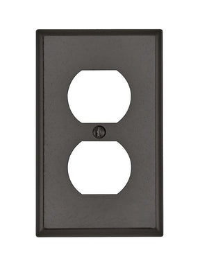 Leviton 85003 Receptacle Wallplate, 4-1/2 in L, 2-3/4 in W, 1 -Gang, Thermoset Plastic, Brown, Smooth