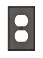 Leviton 85003 Receptacle Wallplate, 4-1/2 in L, 2-3/4 in W, 1 -Gang, Thermoset Plastic, Brown, Smooth