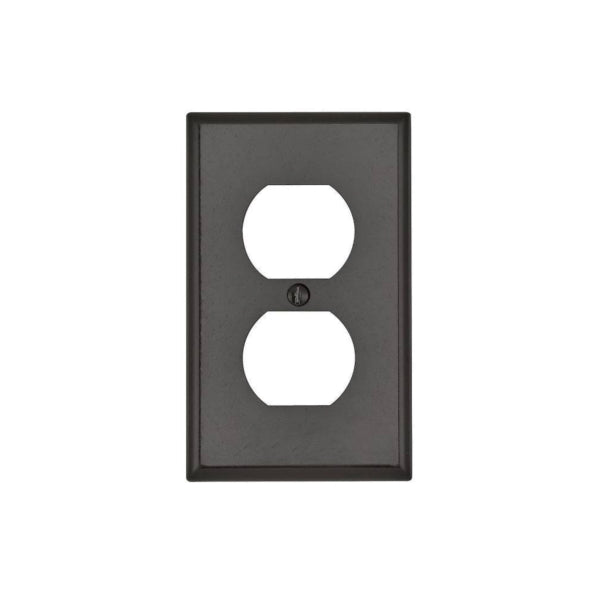 Leviton 85003 Receptacle Wallplate, 4-1/2 in L, 2-3/4 in W, 1 -Gang, Thermoset Plastic, Brown, Smooth