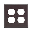 Leviton 85016 Wallplate, 4-1/2 in L, 4-9/16 in W, Standard, 2-Gang, Thermoset Plastic, Brown, Smooth, Device Mounting